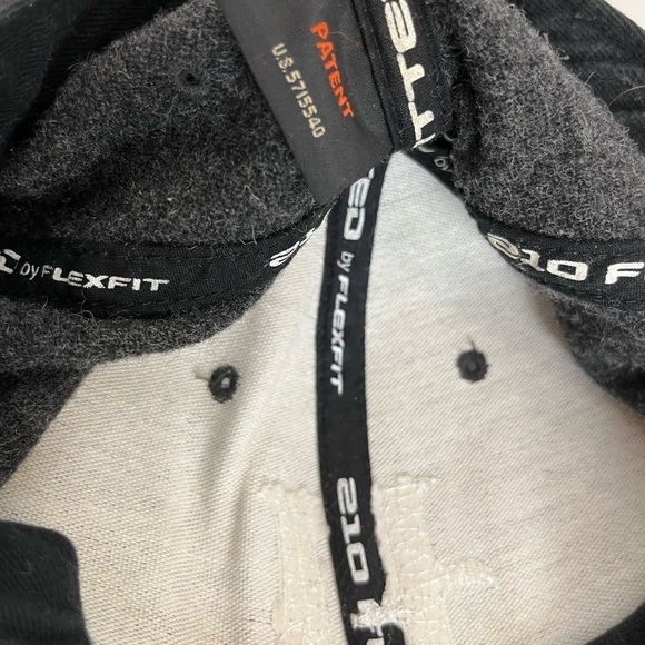 HURLEY H Wool Blend Baseball Hat Fitted 6 7/8 - 7 1/4 Grey Burgundy - Picture 6 of 7